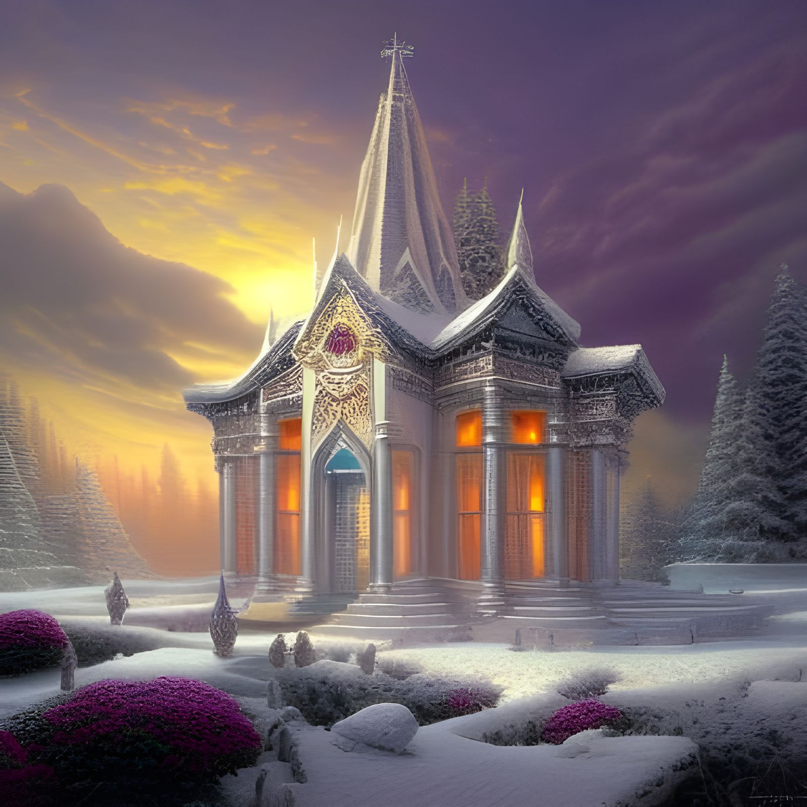 Ethereal Winter Temple of an Unknown God