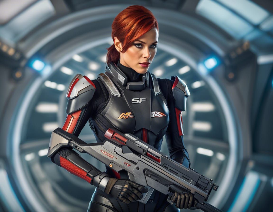 Rachel McAdams as Commander Shepard in N7 Armor