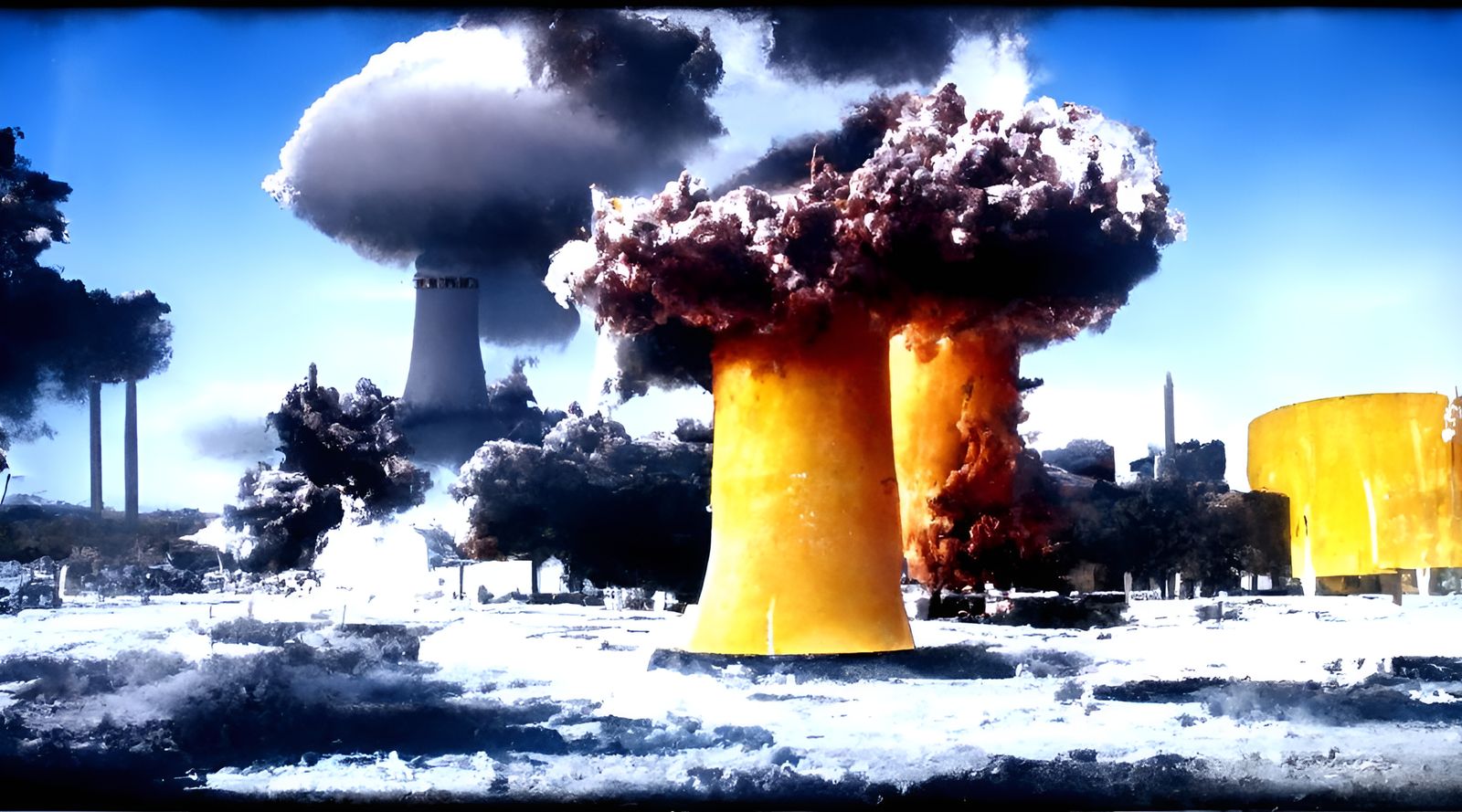 Devastating Nuclear Aftermath: A Scene of Destruction