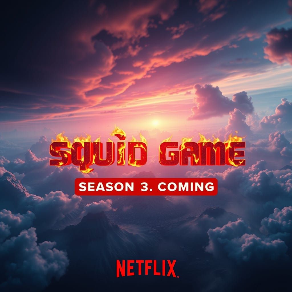 Squid Game Season 3 Coming: A Vibrant, Glowing Island Scene
