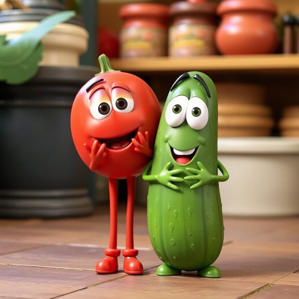 Bob the Tomato and Larry the Cucumber