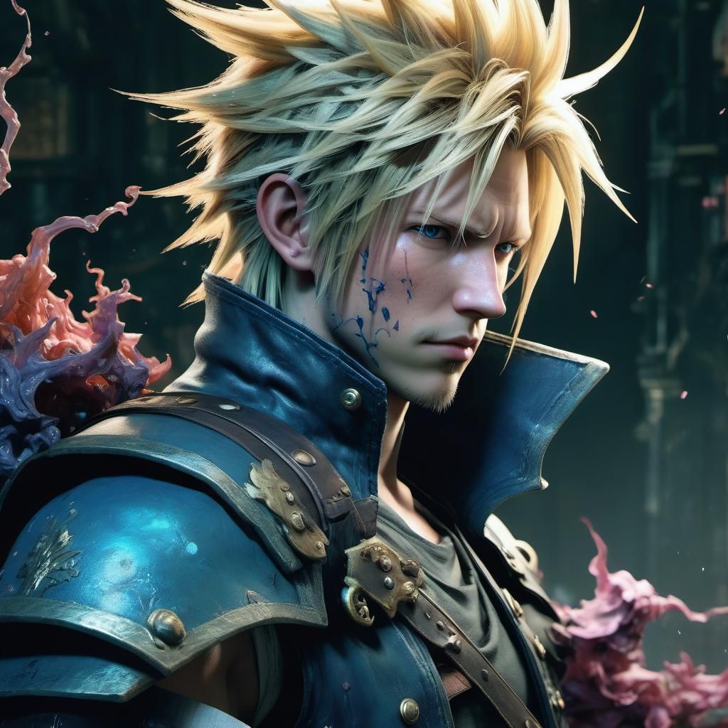 Cloud Strife: Fantasycore Digital Art in 8k