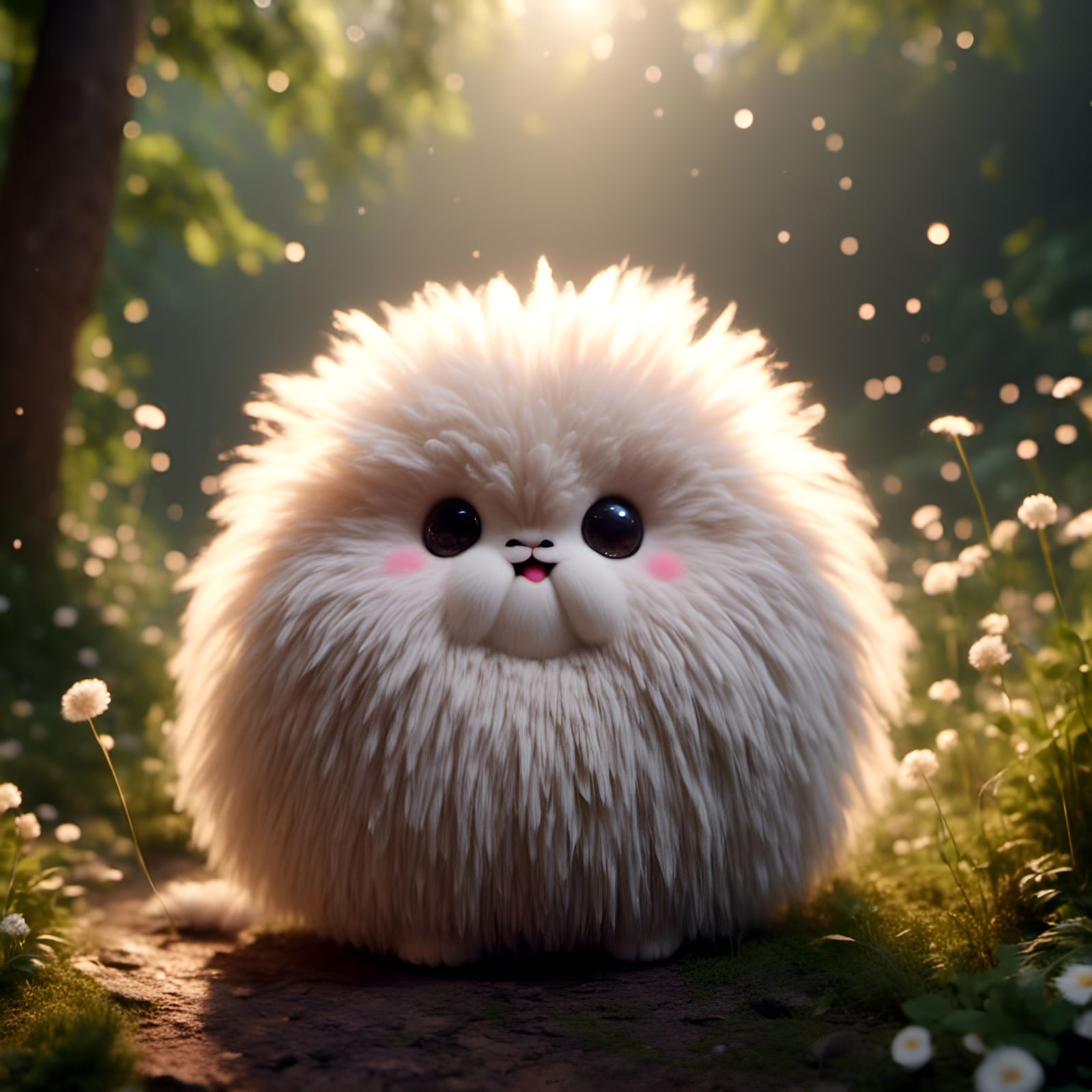 Adorable Fluffy Creature Captured in a Photograph