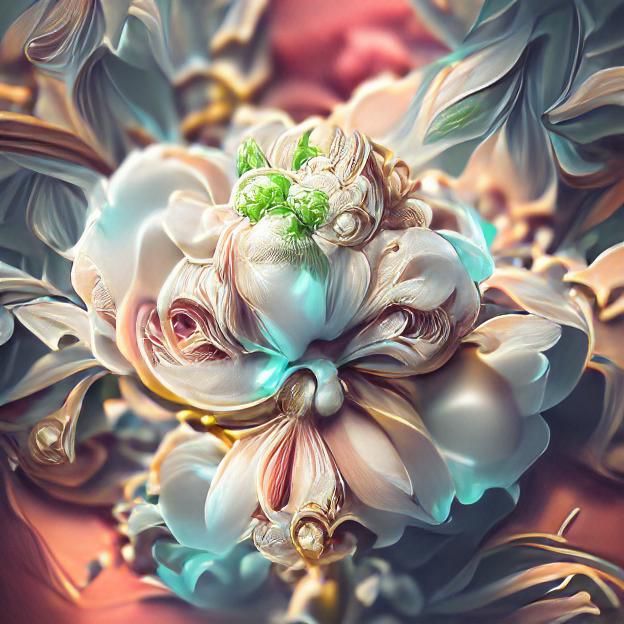 Detailed Rococo Flower in High Definition