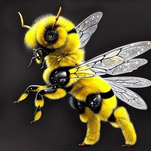 Adorable Bee-Centaur Hybrid in Hyperrealistic Style