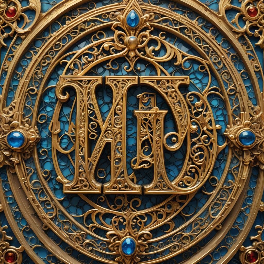 Illuminated Letter A with Egyptian Scene, Intricate Art