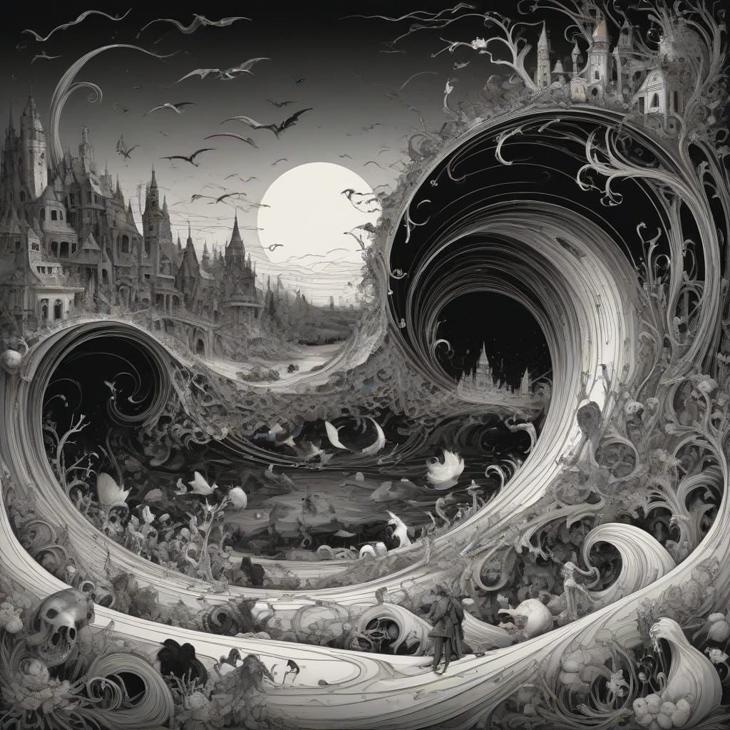 Dreamlike Surrealism: Medieval Mythology in Cyberpunk Style