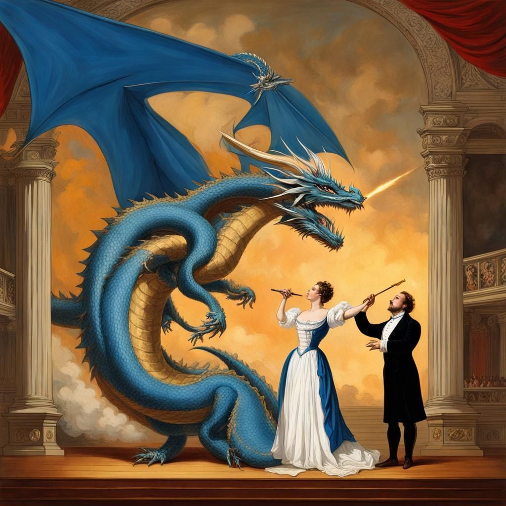 Fire-Breathing Dragon Performs Opera Duet