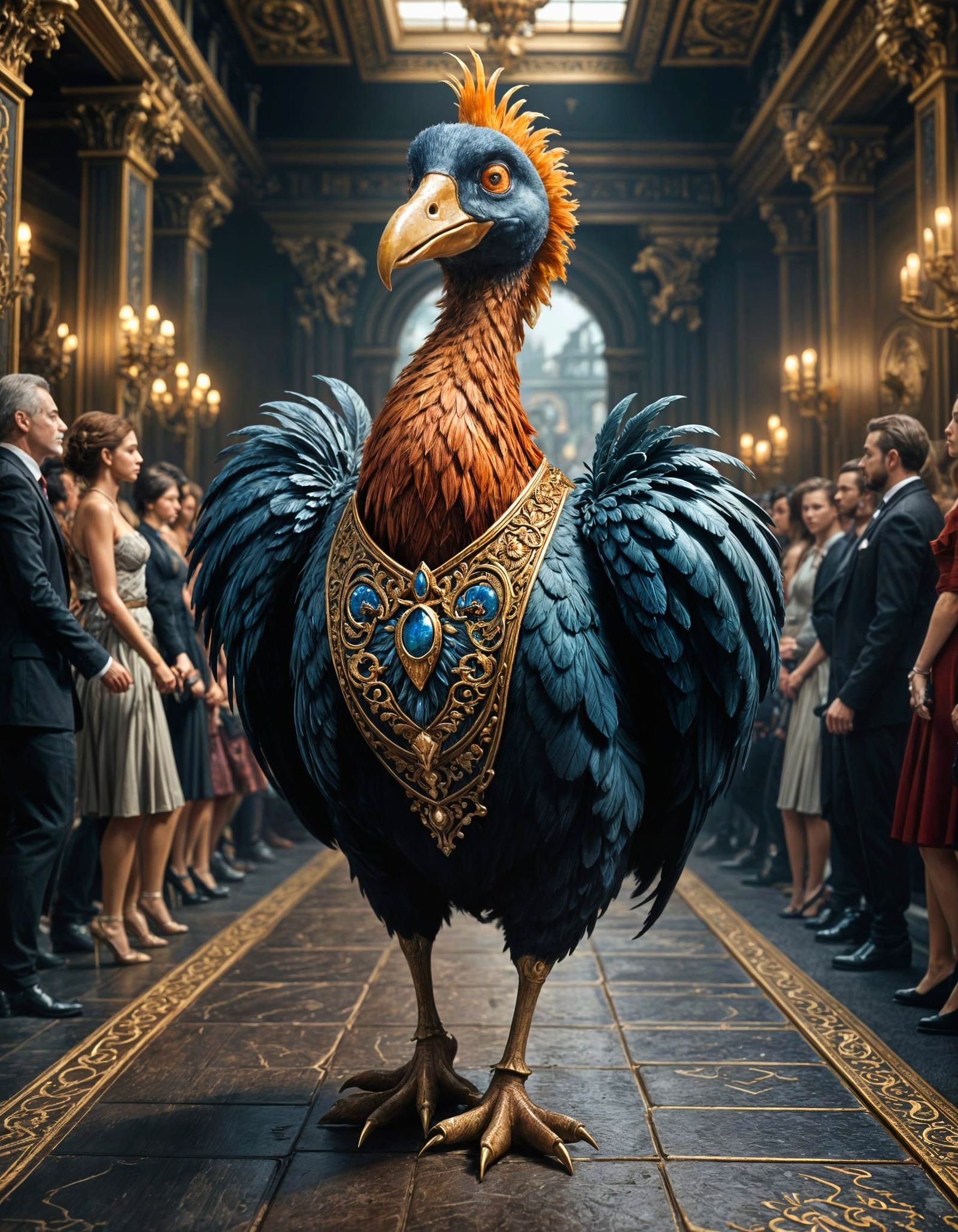 Dodo Struts Down Catwalk in Opulent Style
