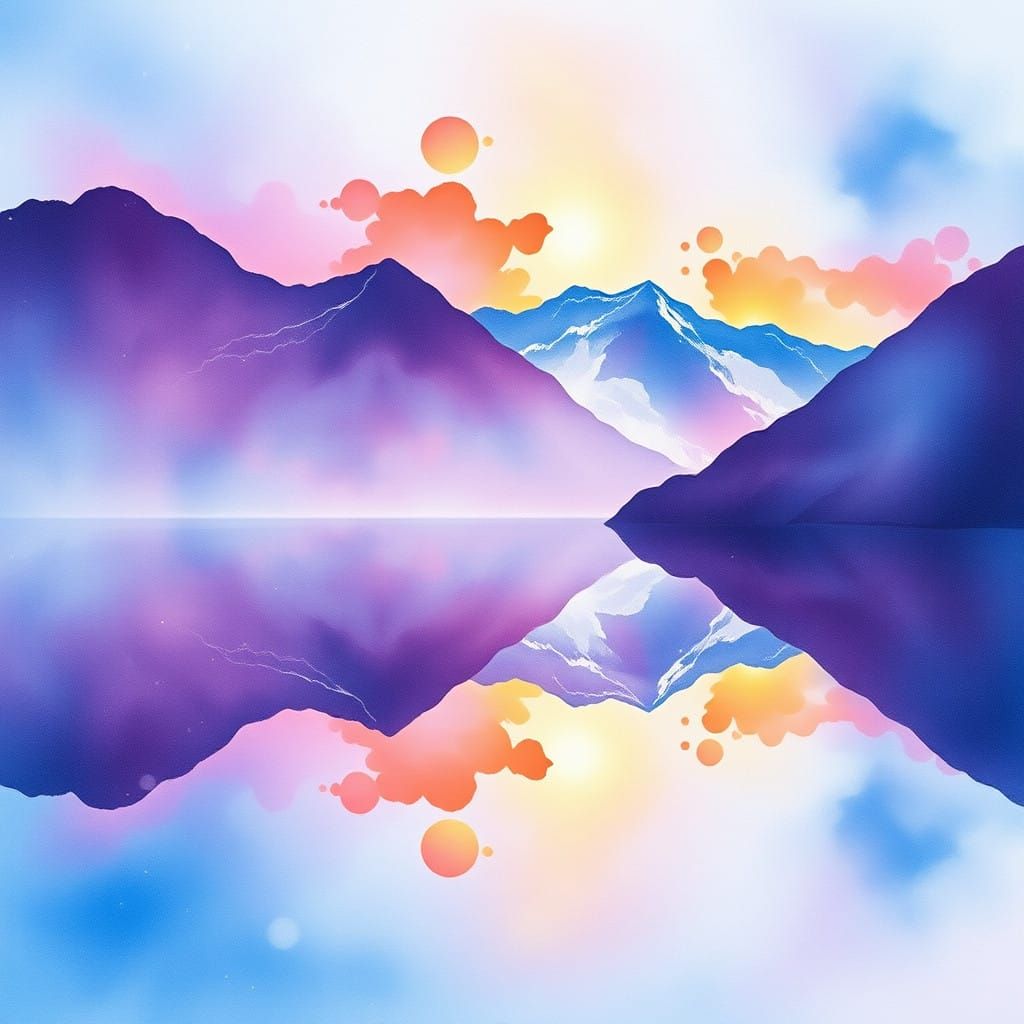 Vibrant Watercolor Reflections