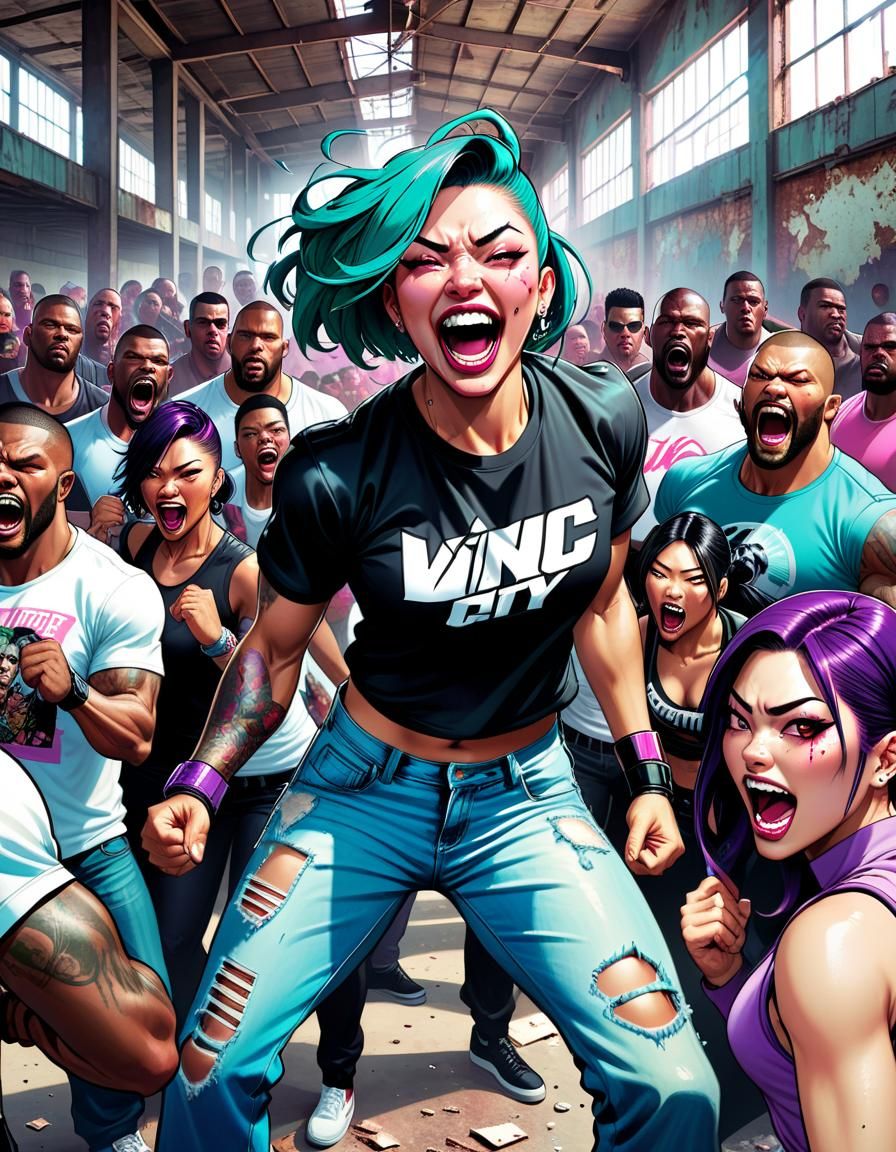 Comic Book Brawler in Abandoned Factory Court