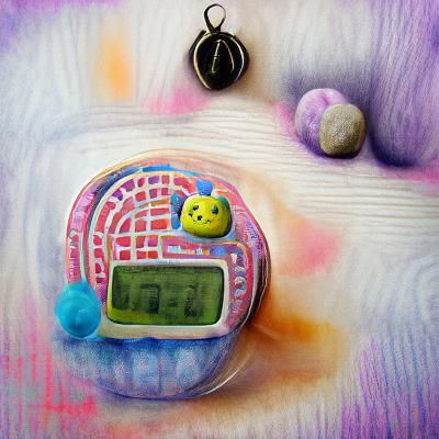 Tamagotchi Pet in Hyperrealism Mixed Media
