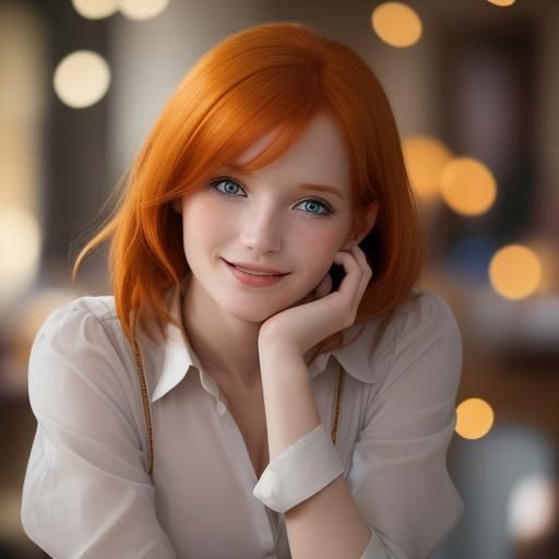 Smiling Redhead Elf Tour Operator, Professional Photography