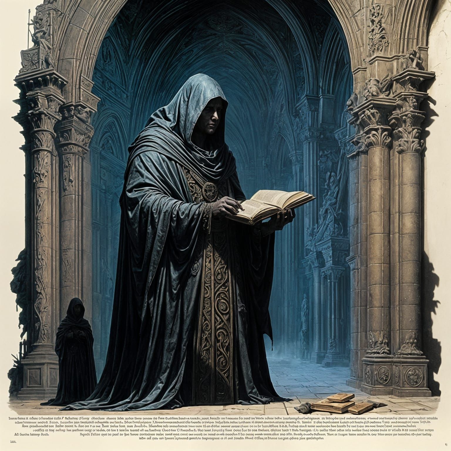 Dark Fantasy Alcove in Ancient Ruins