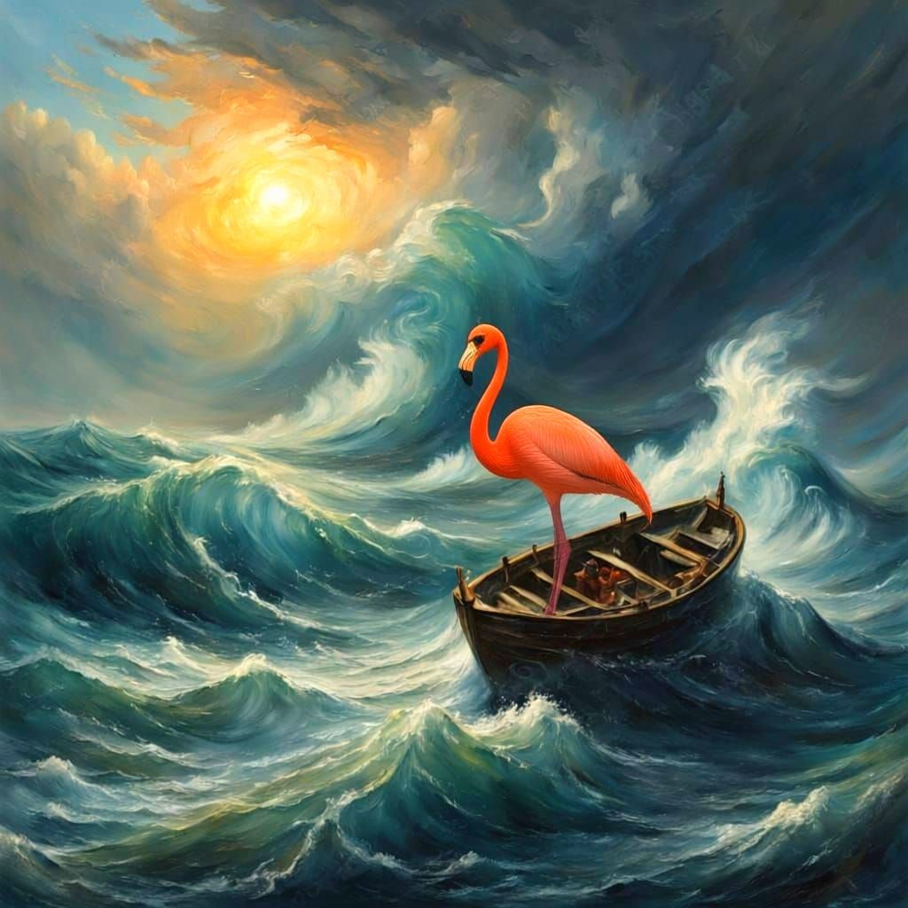 Lost Lovers Adrift on a Stormy Sea