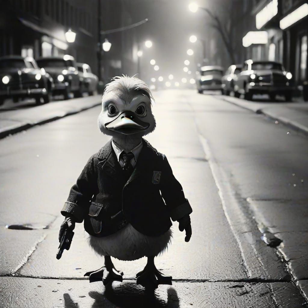 Howard the Duck in Vintage Film Noir