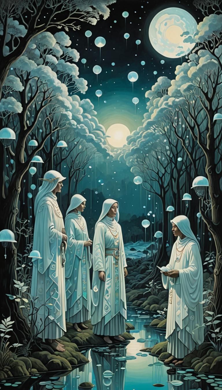 Surreal Oil Painting of Submerged Dreams