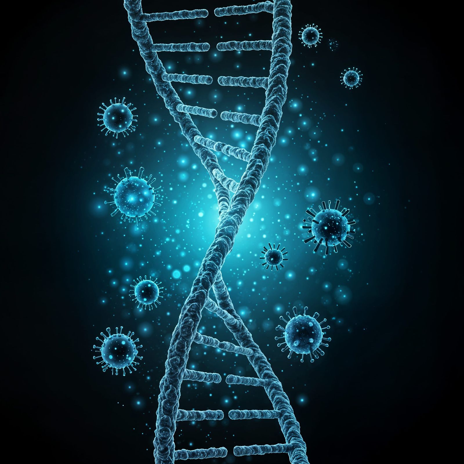 Surreal Cellular Landscape in Triadic Colors