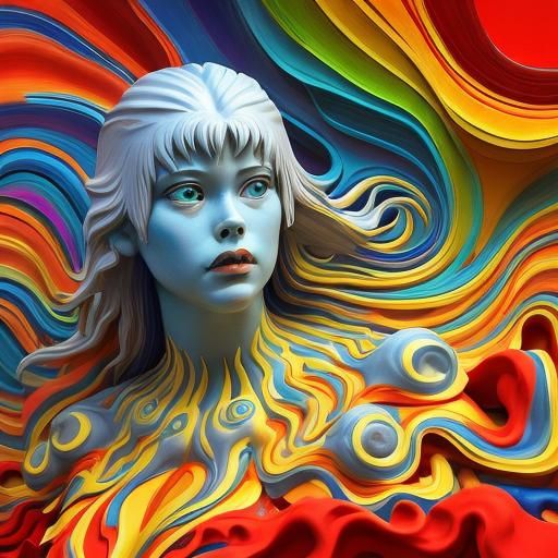 Glamorous Chrome Sculpture in Hyperrealistic CGI Style