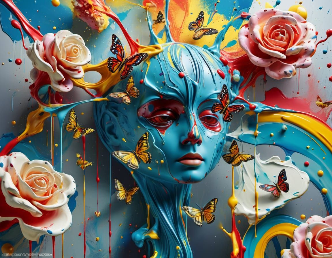 ⩗⫯ Капающая краска