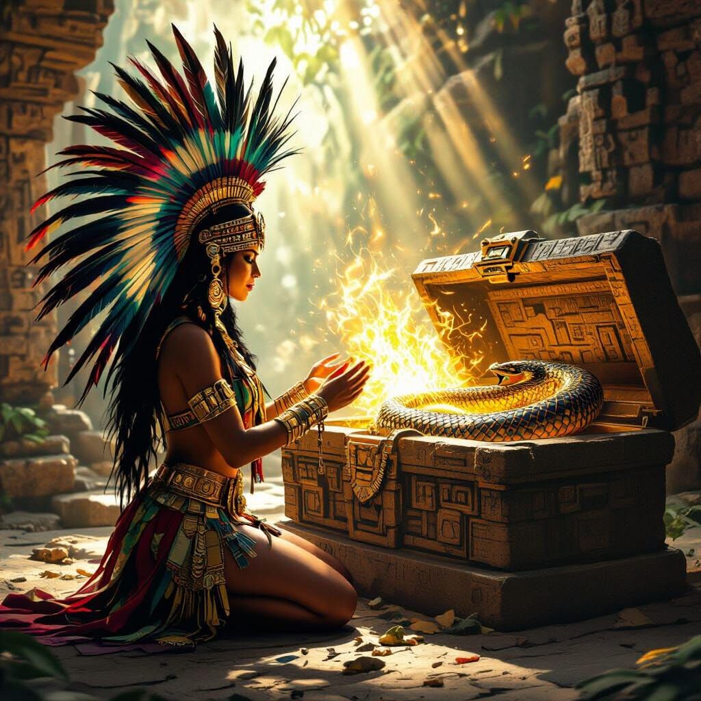Aztec Priestess Unveils Feathered Serpent God