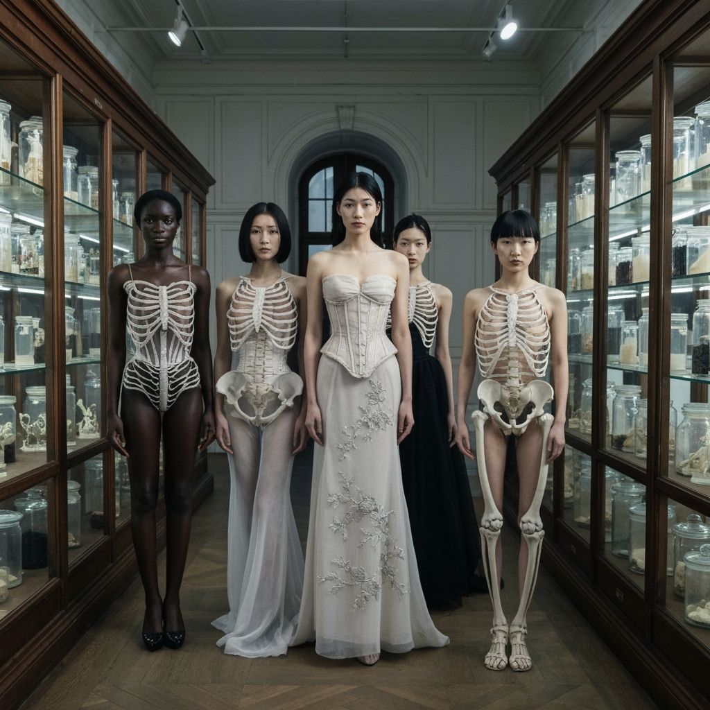 Avant-Garde Fashion Editorial with Anatomical Designs