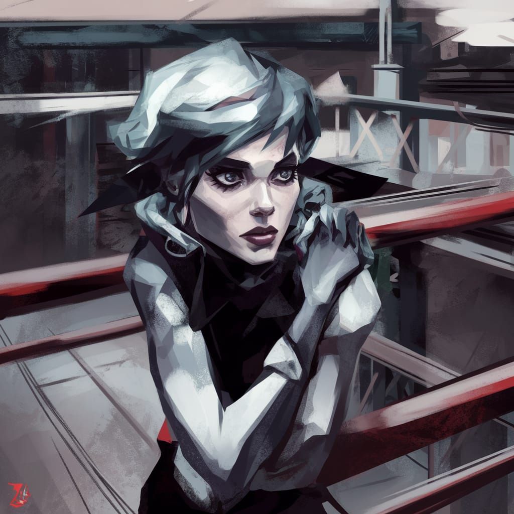 Punk Supermodel in Soviet-Era Sci-Fi Greenwich Village