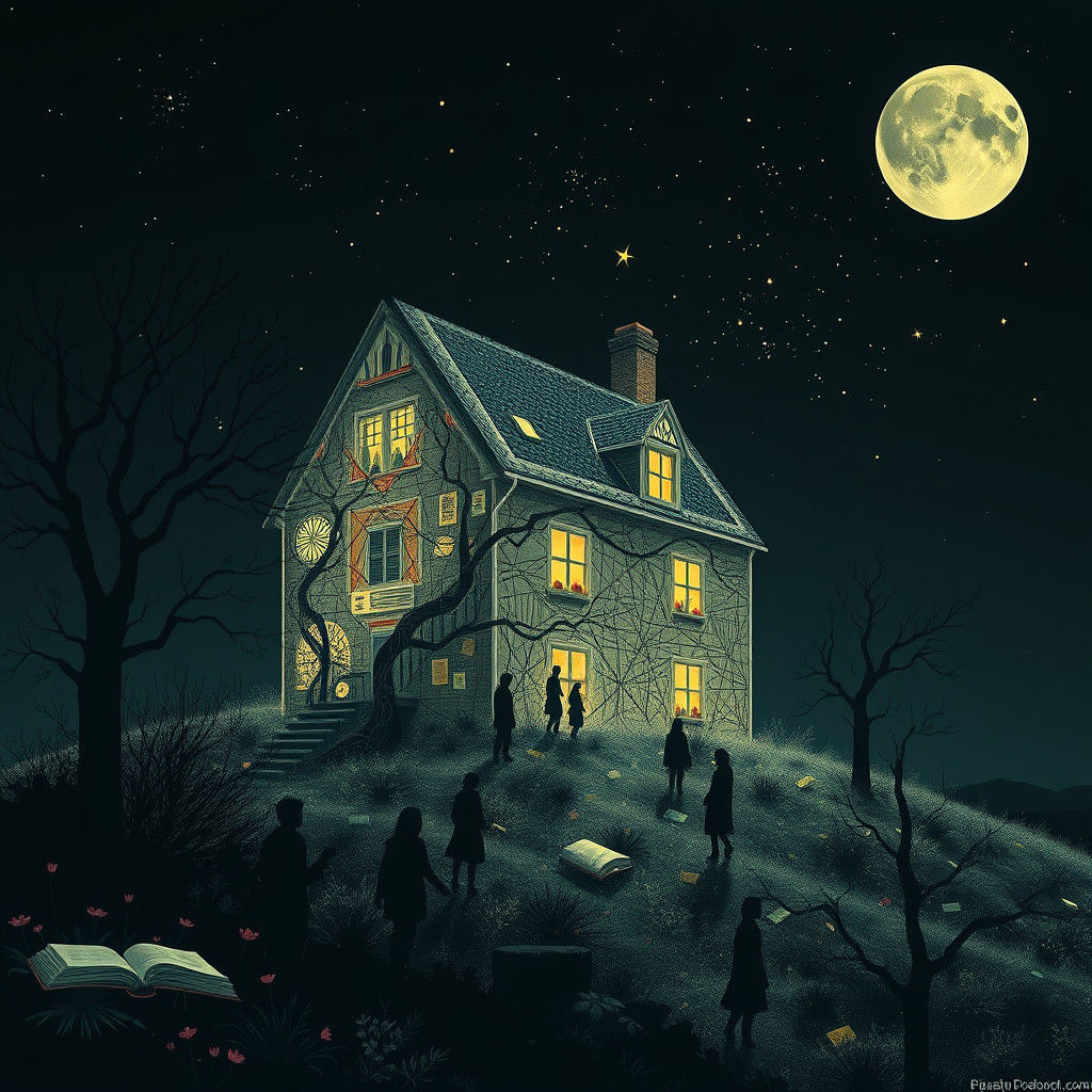 Dreamy Surreal Escape with Books