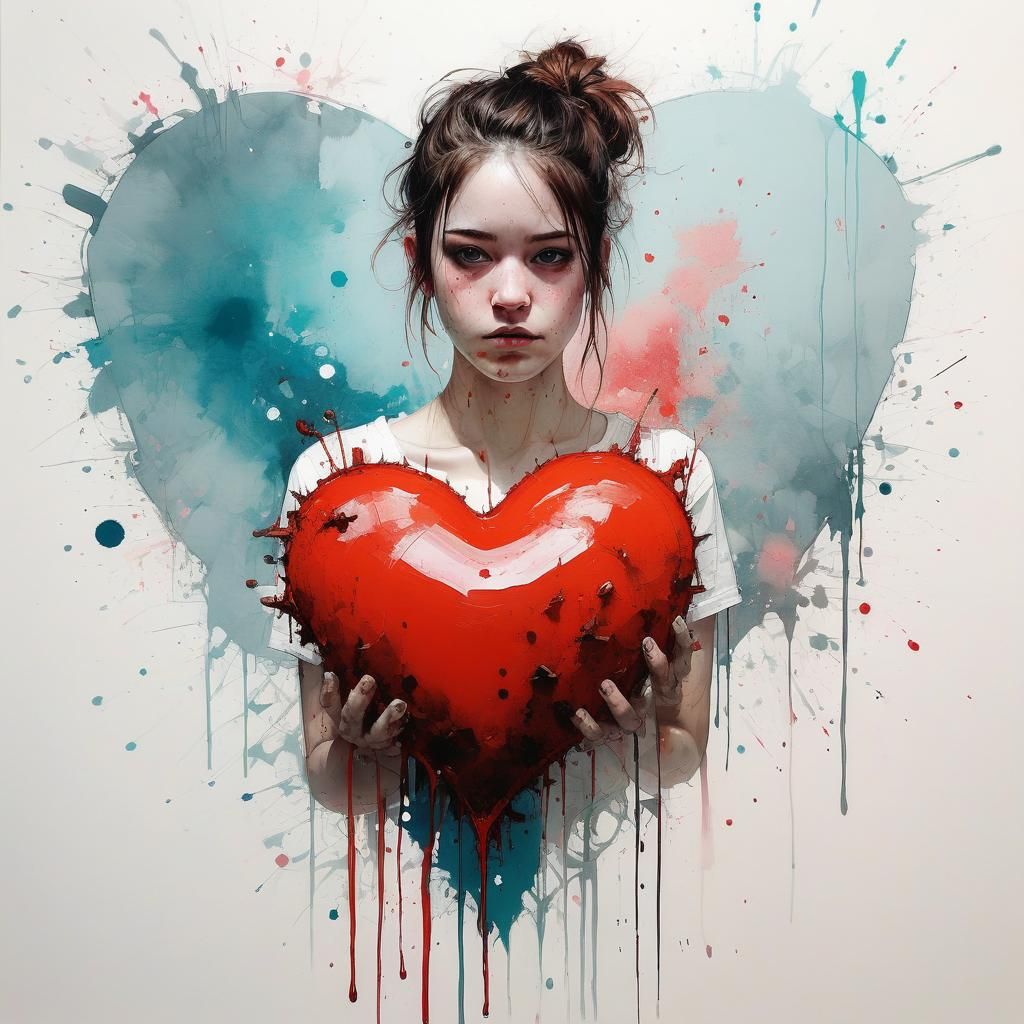 Intricate Red Heart Digital Art