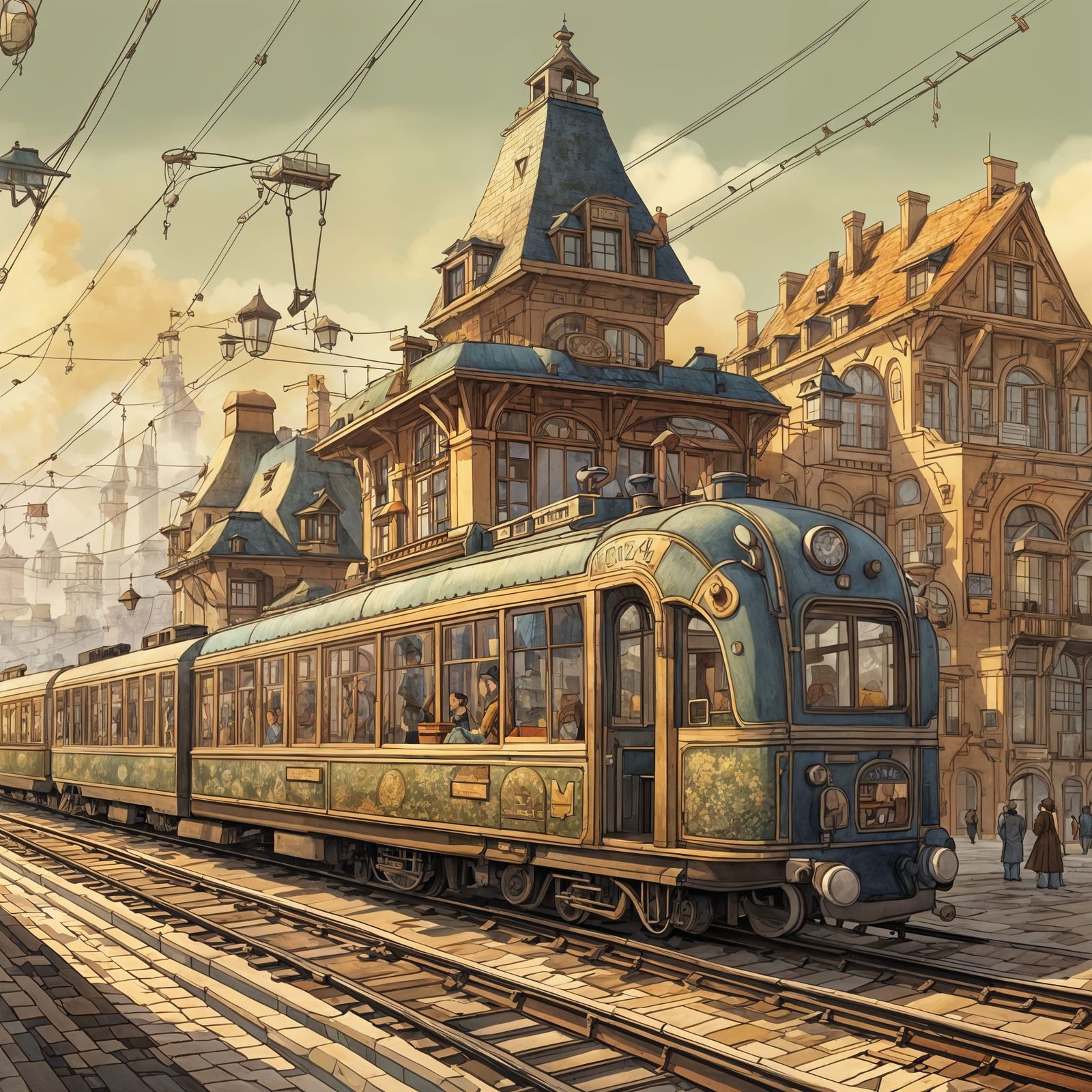 Belle Époque Train Station in the Sky