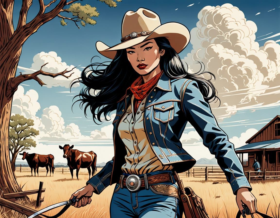 Japanese Cowgirl Rides East Texas Ranch