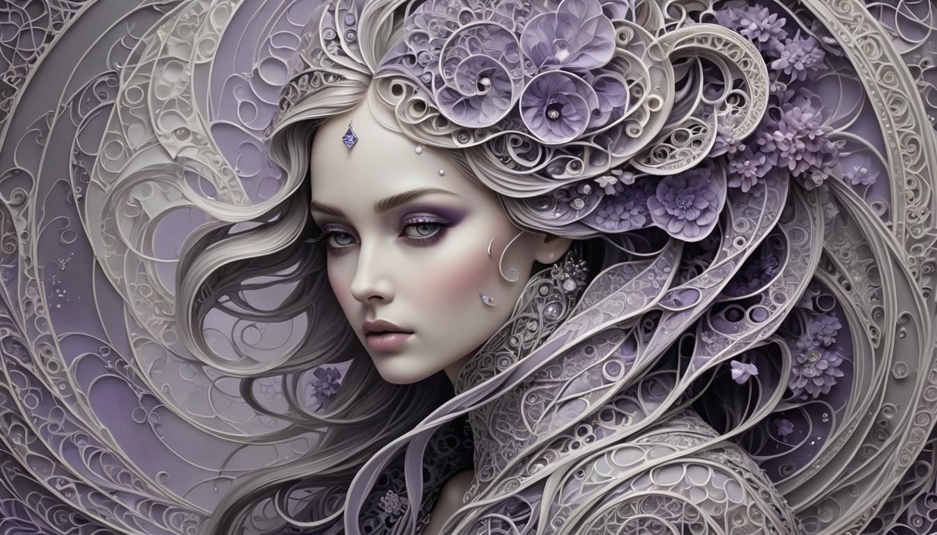 Dreamlike Fractal Embrace in Soft Hues
