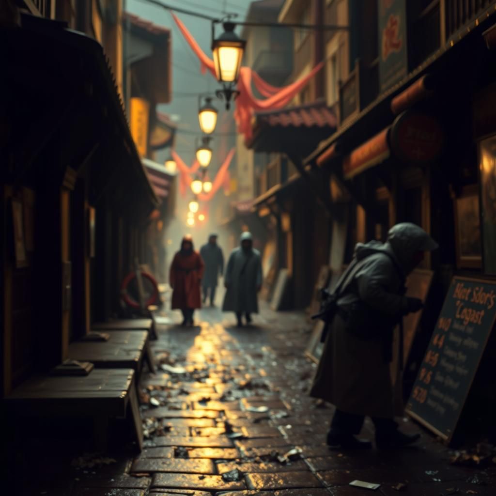 Hyperrealistic Hunchbacked Figure in HDR