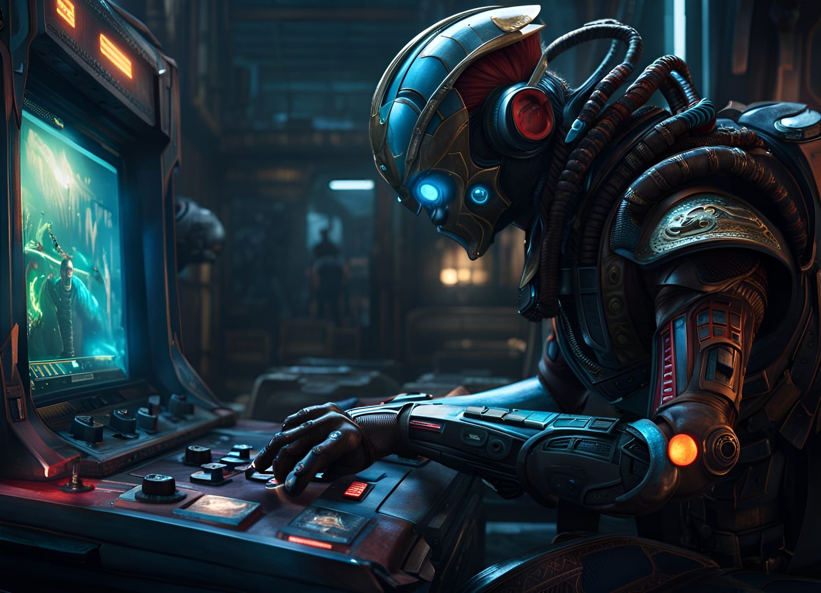 Humanoid Game Consoles Play Humans: Digital Art