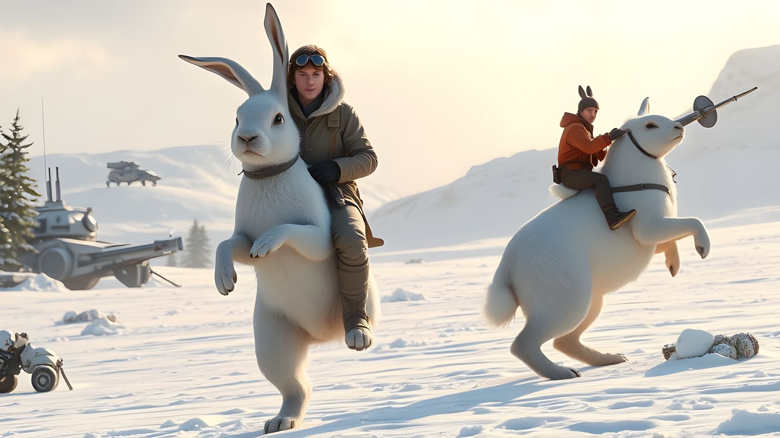 Luke Skywalker on Tauntaun, Winter Combat on Hoth