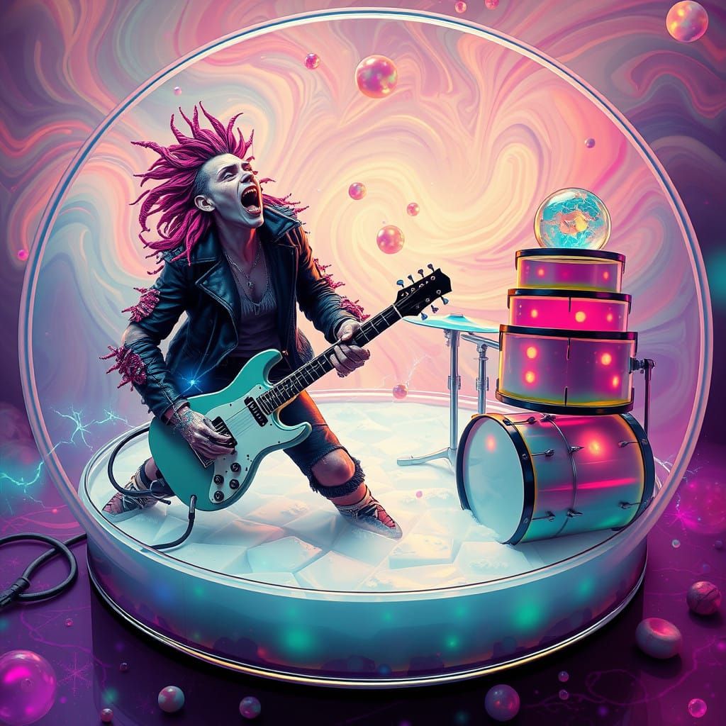 Rebel Bacteria Rockstar in a Petri Dish Utopia