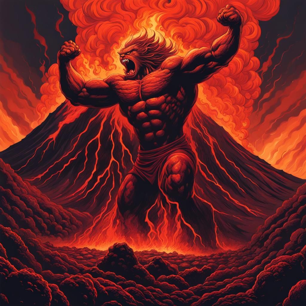 Volcanic Eruption Creates Demon of Lava