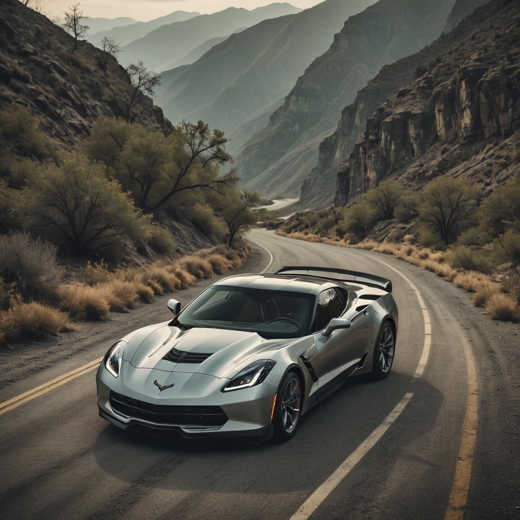 Cinematic Chevrolet Corvette Film Still