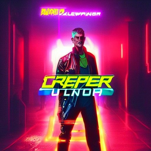 Cyberpunk Halloween Neon Cityscape