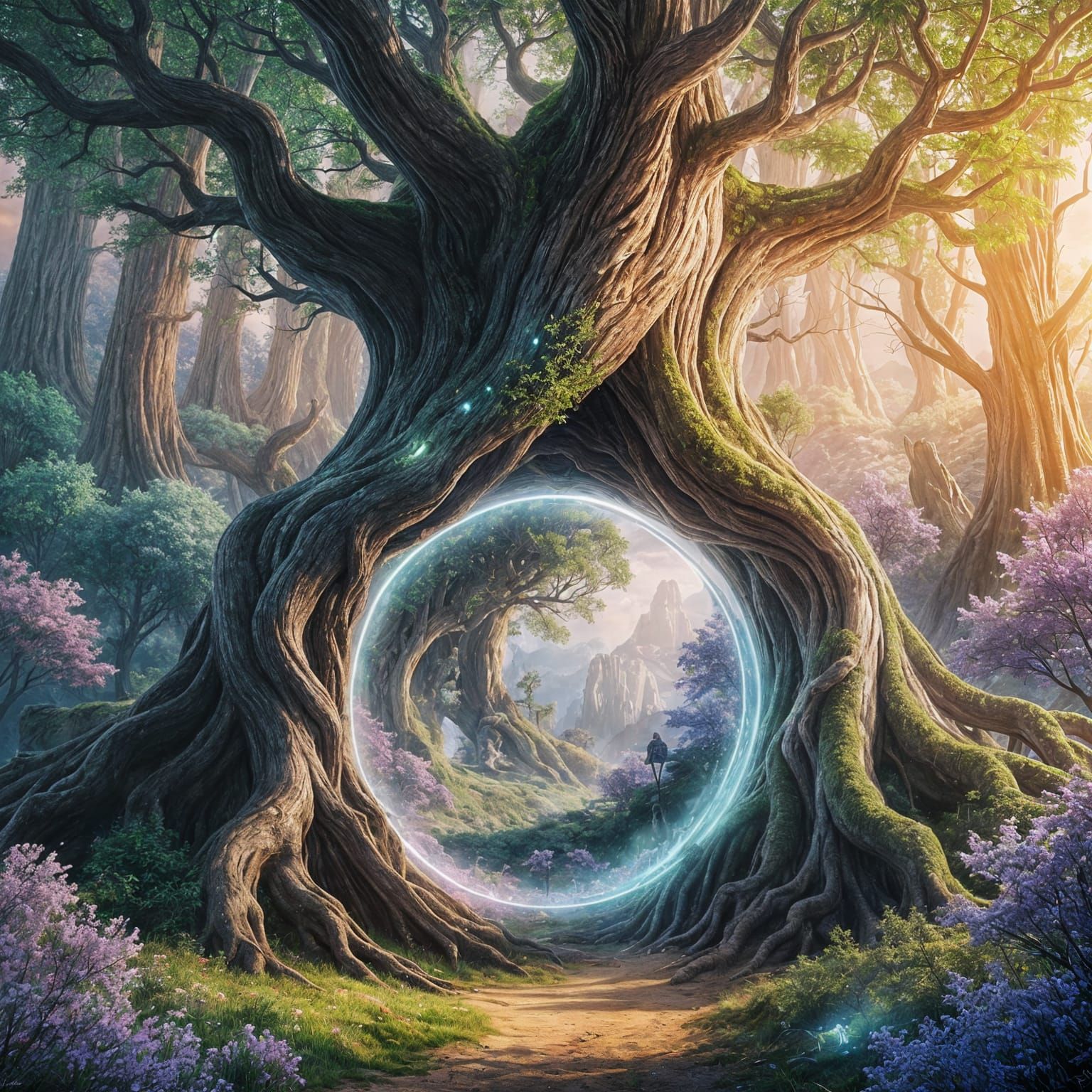 Ancient Tree Portal to Enchanted Realm