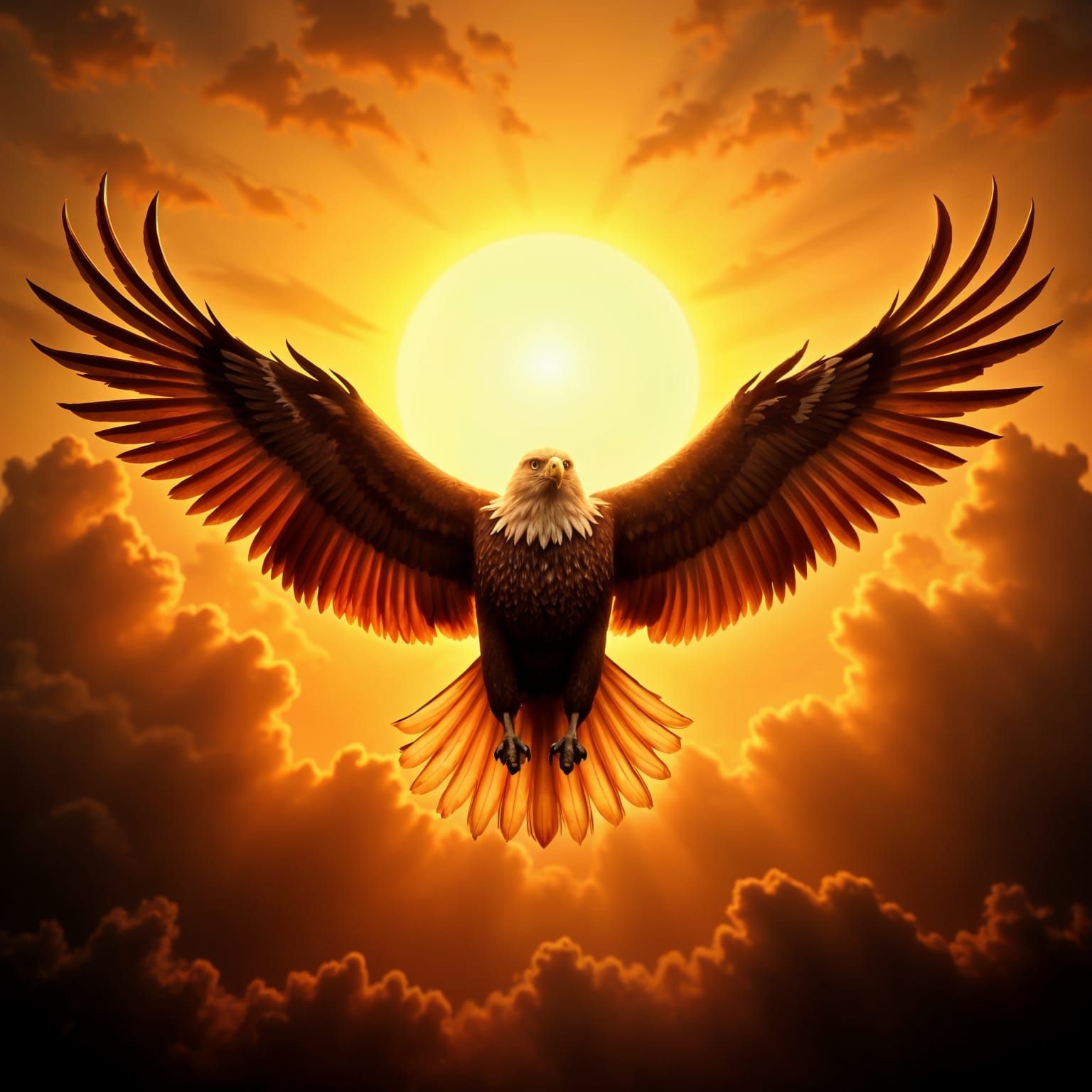 Majestic Eagle in Golden Light