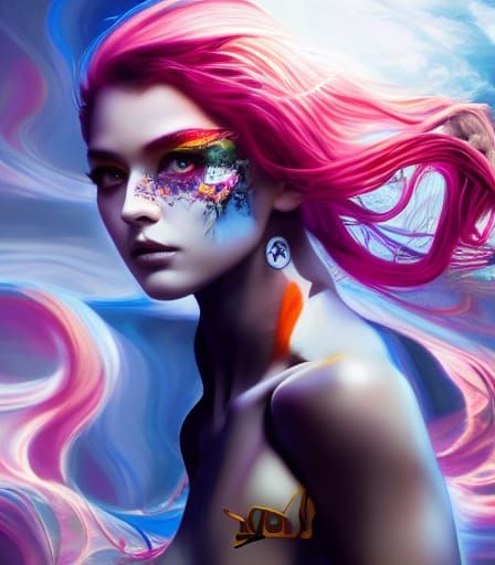 Hyperdetailed Portrait of Beautiful Sports Girl