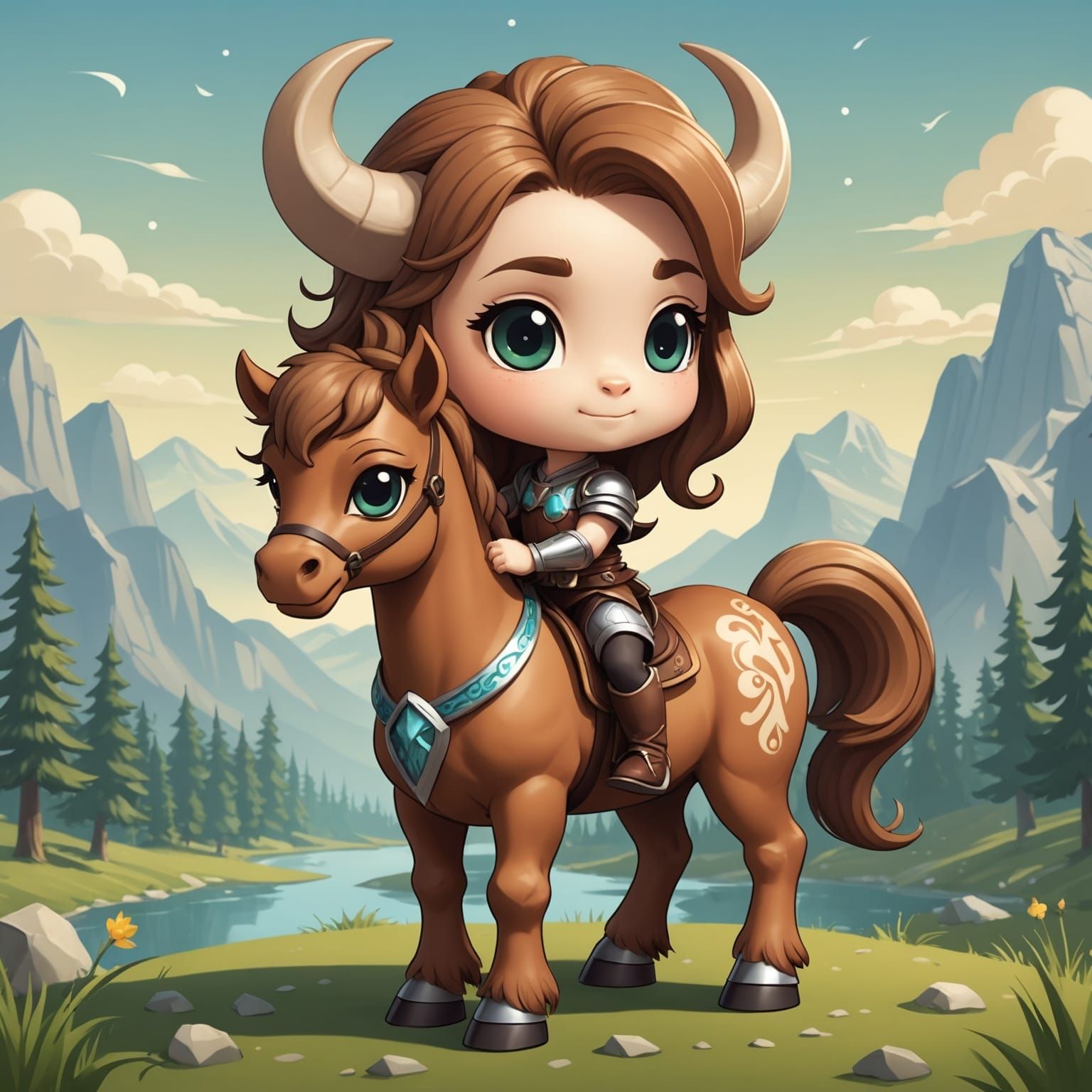 Mythical Chibi Centaur Embarks on Whimsical Adventure