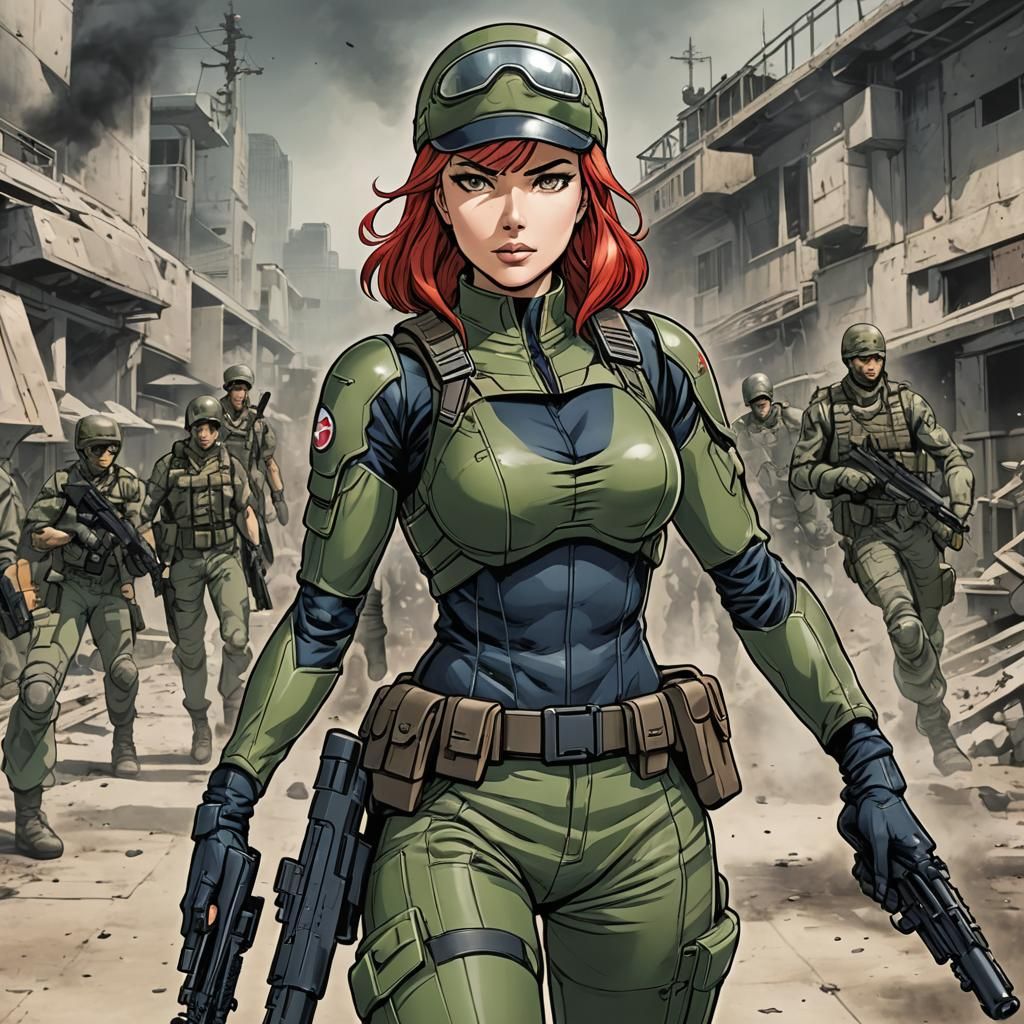 Scarlett from GI Joe in Anime Style