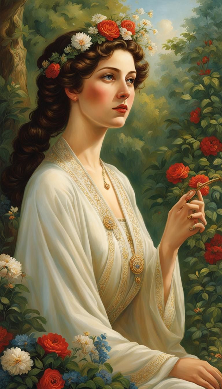 Attractive Tall Woman with Striking Features