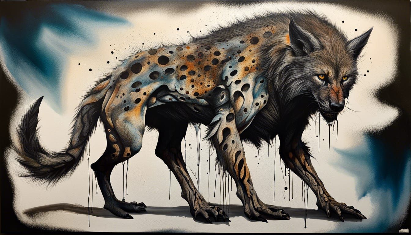 Powerful Shape-Shifting Beast in Hyperrealistic Acrylic