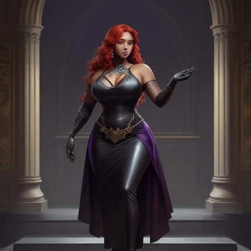 Glamorous Woman in Dark Fantasy Concept Art