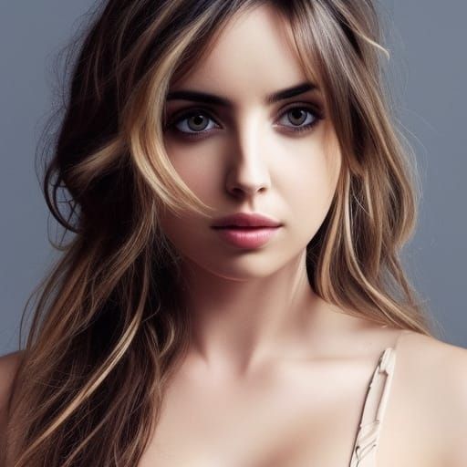 Portrait of a Beautiful Woman with Expressive Eyes