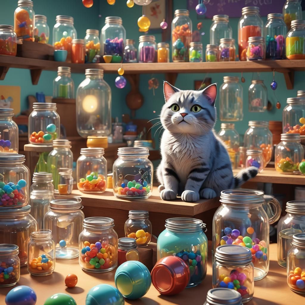 Cat in Nursery Rhyme: 3D Digital Art