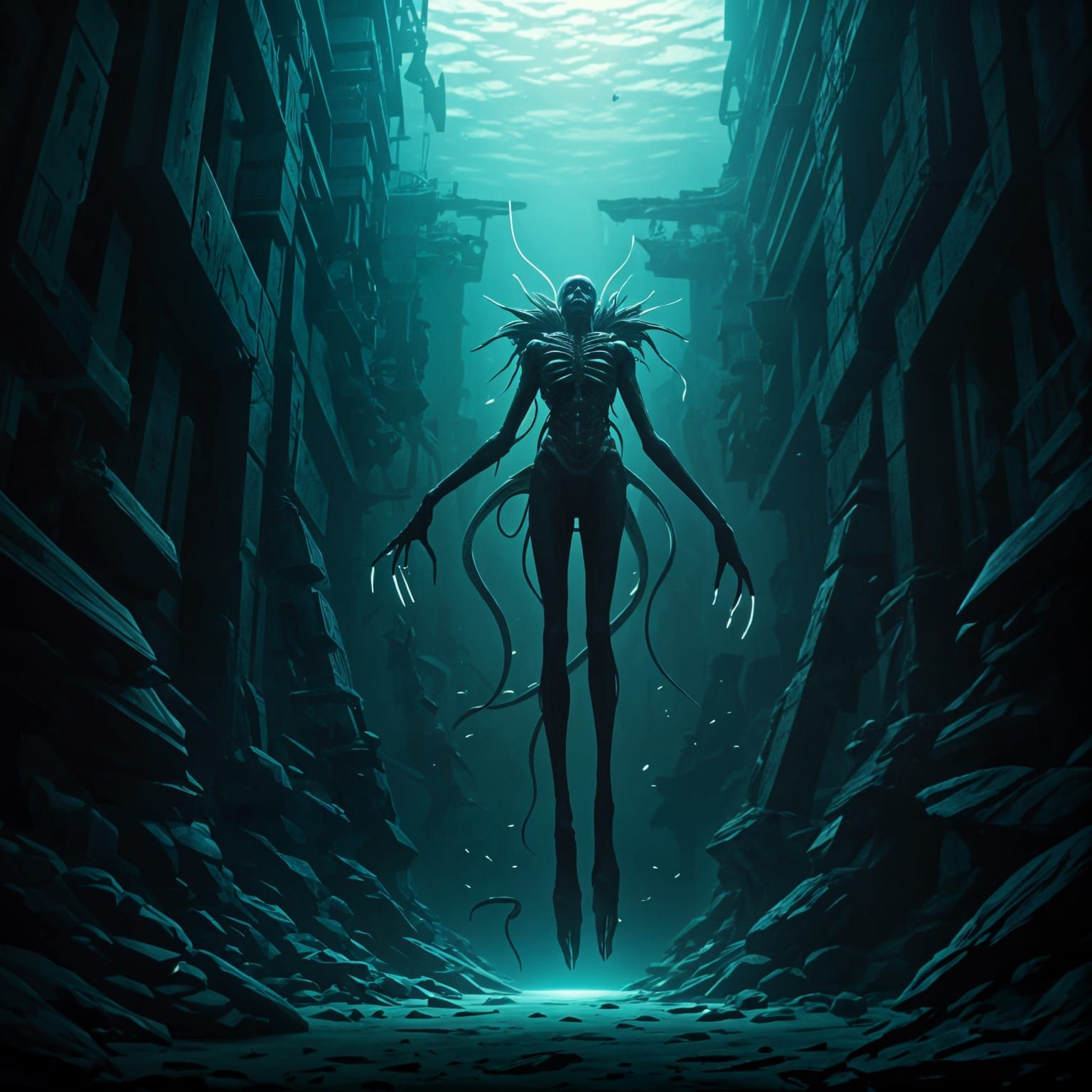 Alien Sci-Fi Underwater Dark Fantasy